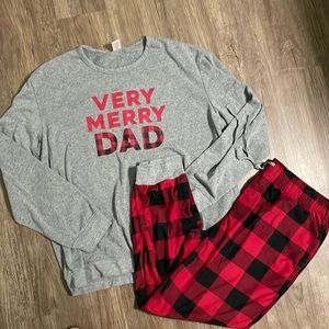 Very Merry Dad Men’s Matching Christmas PJs